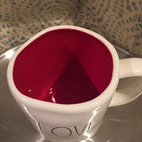 Rae Dunn Love Mug NWT Red black white coffee tea - Picture 2 of 6